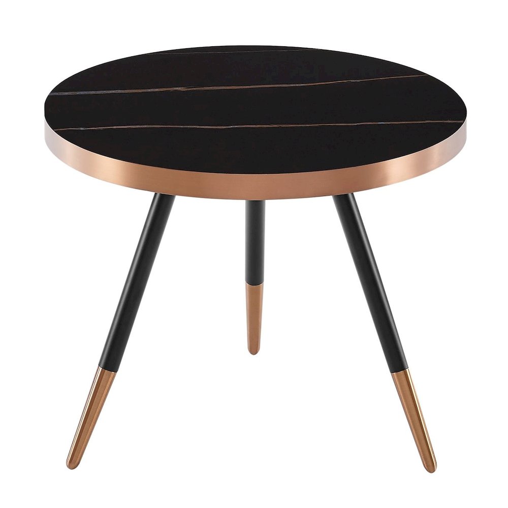 Modrest Cayson - Modern Black Ceramic Small Coffee Table. Picture 1