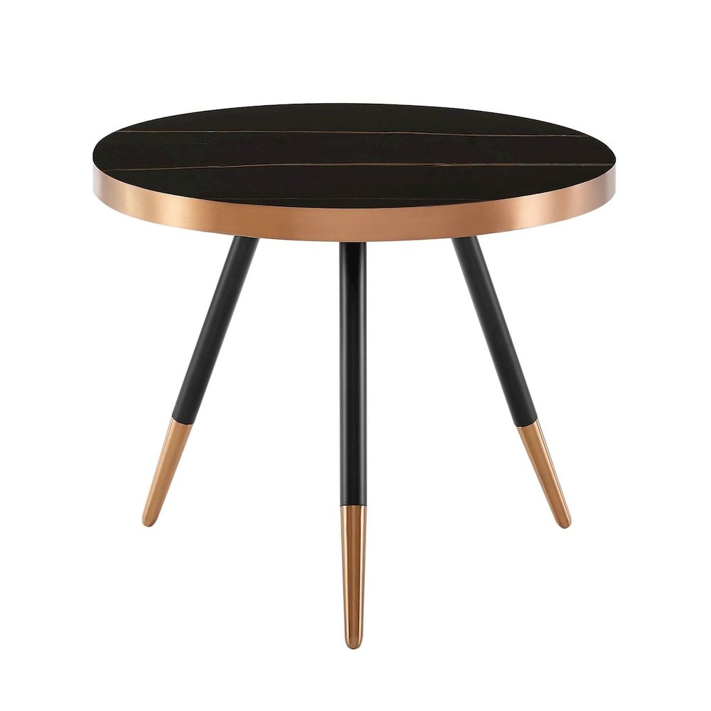 Modrest Cayson - Modern Black Ceramic Small Coffee Table. Picture 2