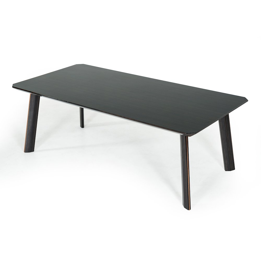Modrest Chadwick Modern Ebony & Rosegold Dining Table. Picture 3