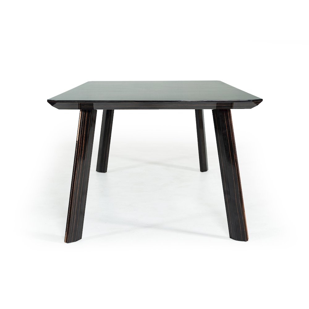 Modrest Chadwick Modern Ebony & Rosegold Dining Table. Picture 2