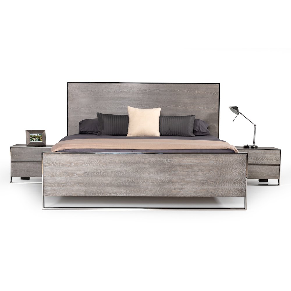 Modrest Arlene Modern Grey Elm Nightstand. Picture 4