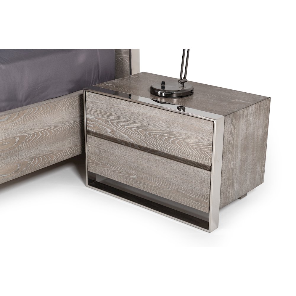 Modrest Arlene Modern Grey Elm Nightstand. Picture 6