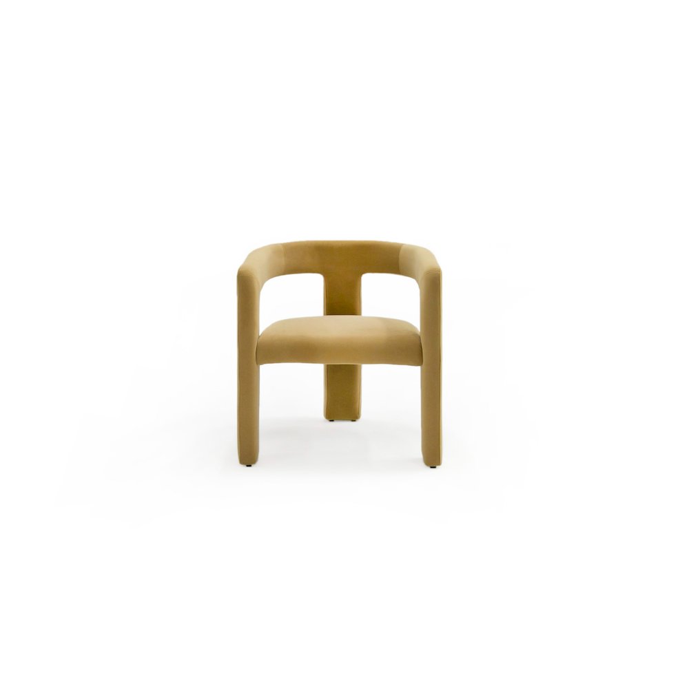 Modrest Cherish - Modern Tan Fabric Dining Chair. Picture 8