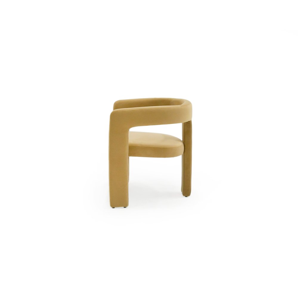 Modrest Cherish - Modern Tan Fabric Dining Chair. Picture 9