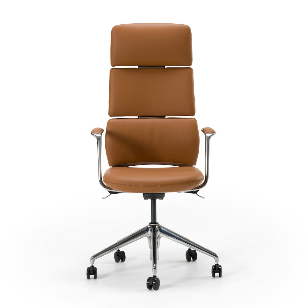Modrest Clyne - Modern Camel Vegan Leather Executive Office Chair. Picture 1