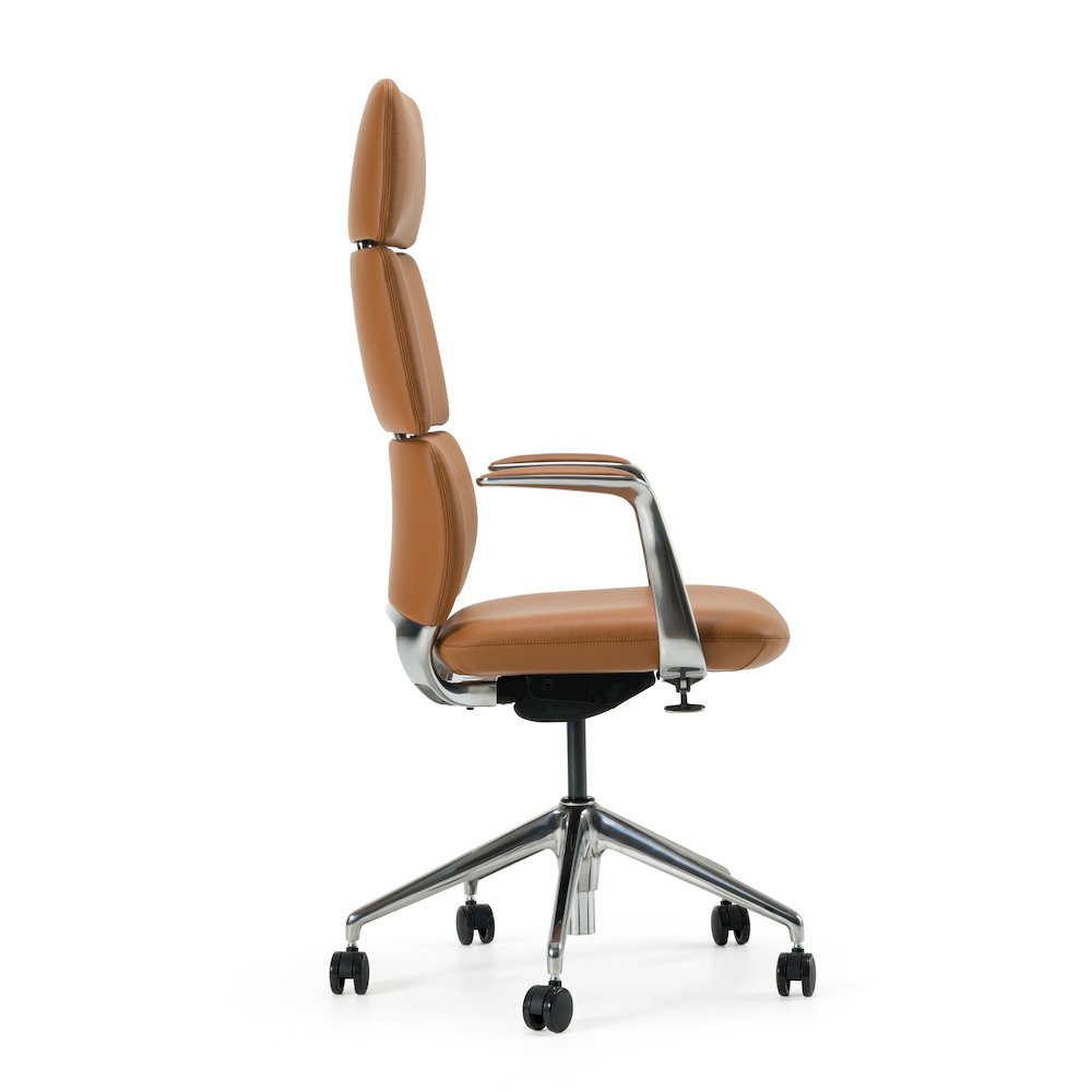 Modrest Clyne - Modern Camel Vegan Leather Executive Office Chair. Picture 3