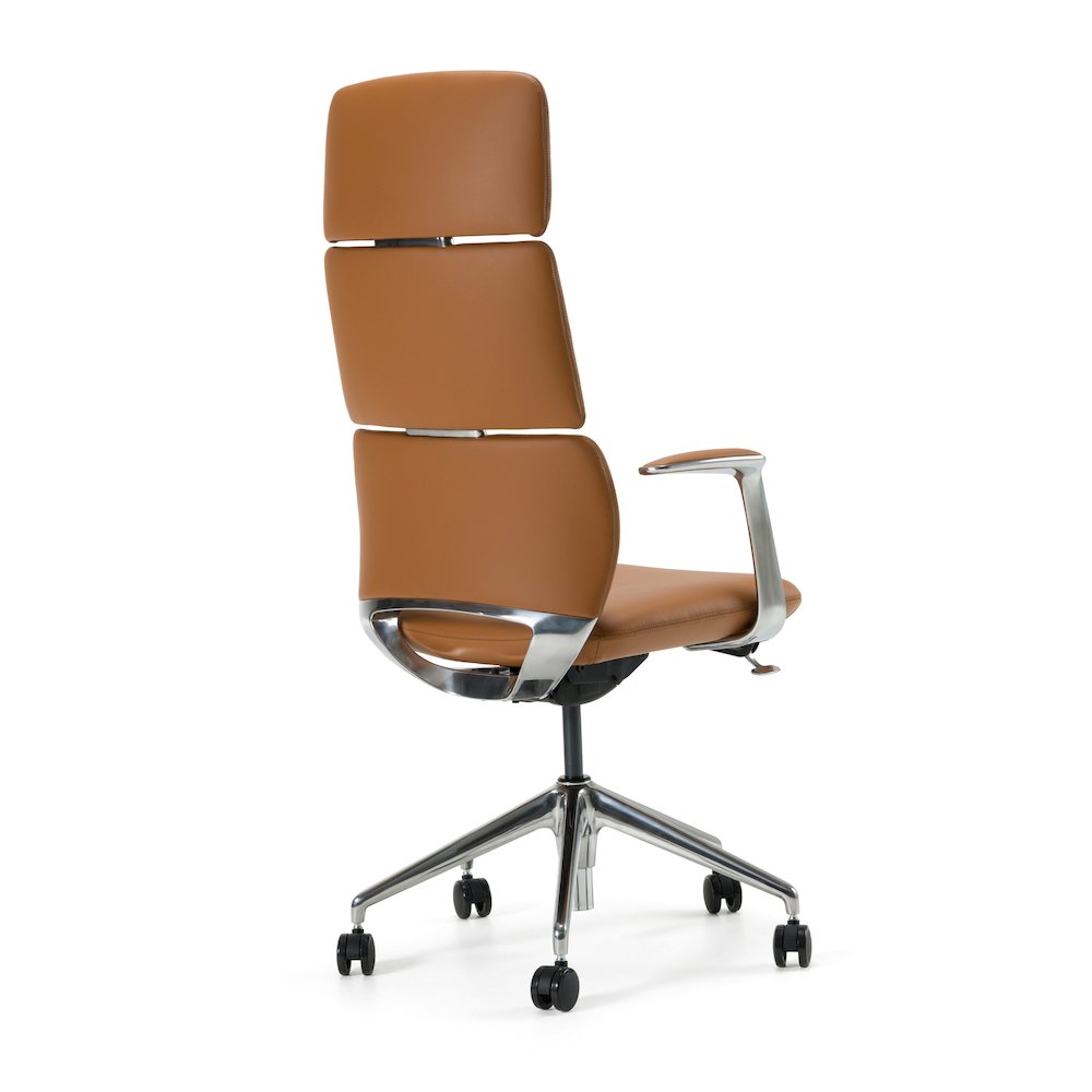 Modrest Clyne - Modern Camel Vegan Leather Executive Office Chair. Picture 4