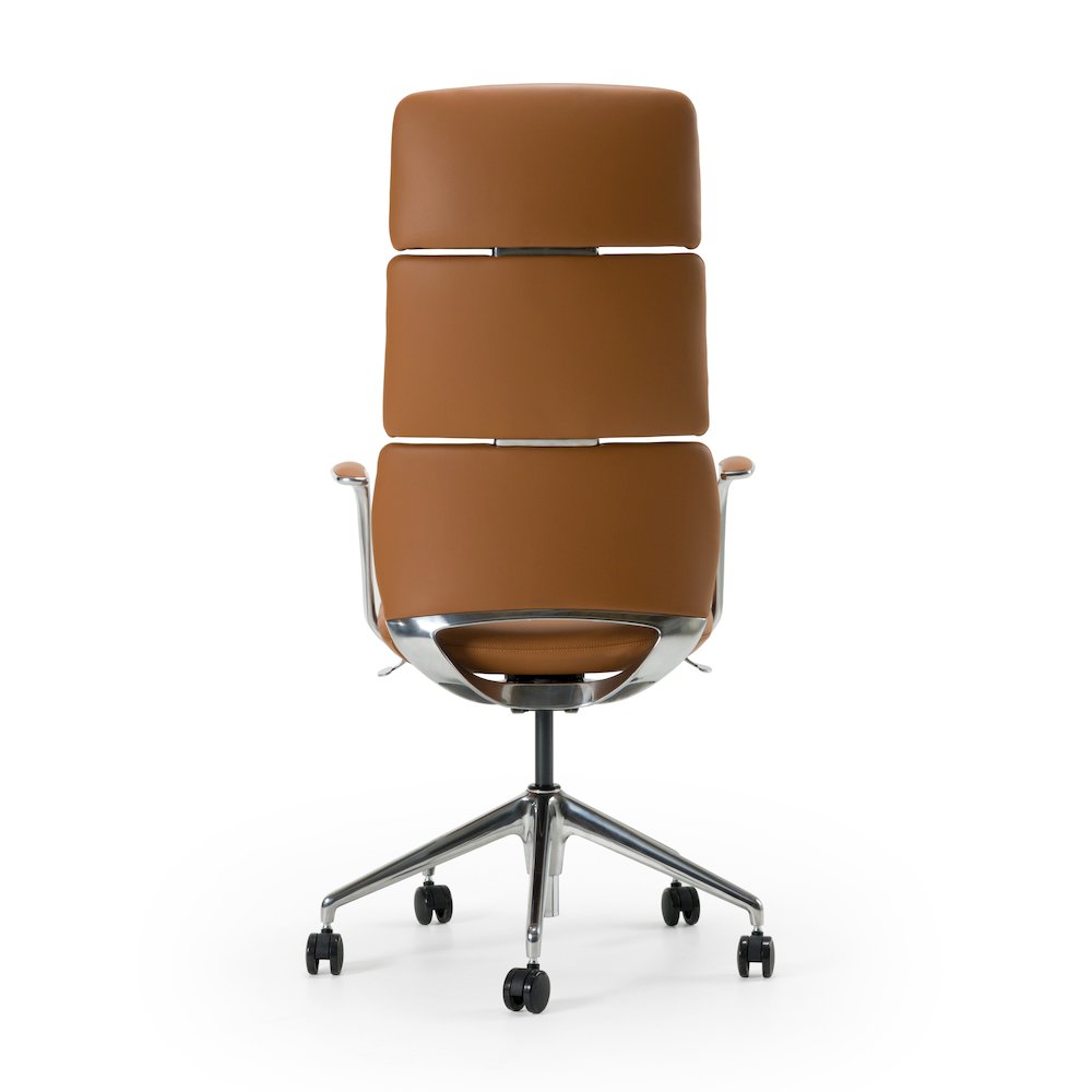 Modrest Clyne - Modern Camel Vegan Leather Executive Office Chair. Picture 5