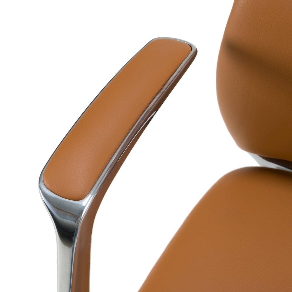 Modrest Clyne - Modern Camel Vegan Leather Executive Office Chair. Picture 6