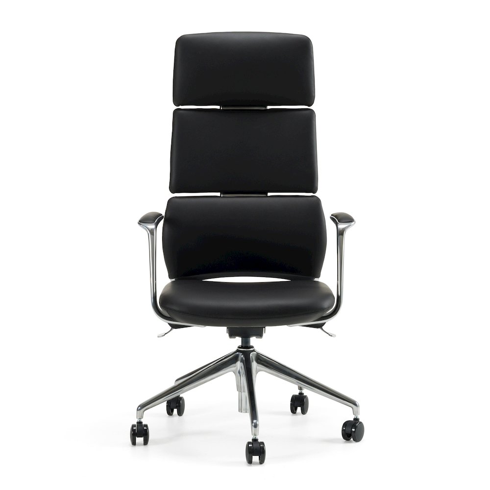 Modrest Clyne - Modern Black Vegan Leather Executive Office Chair. Picture 1
