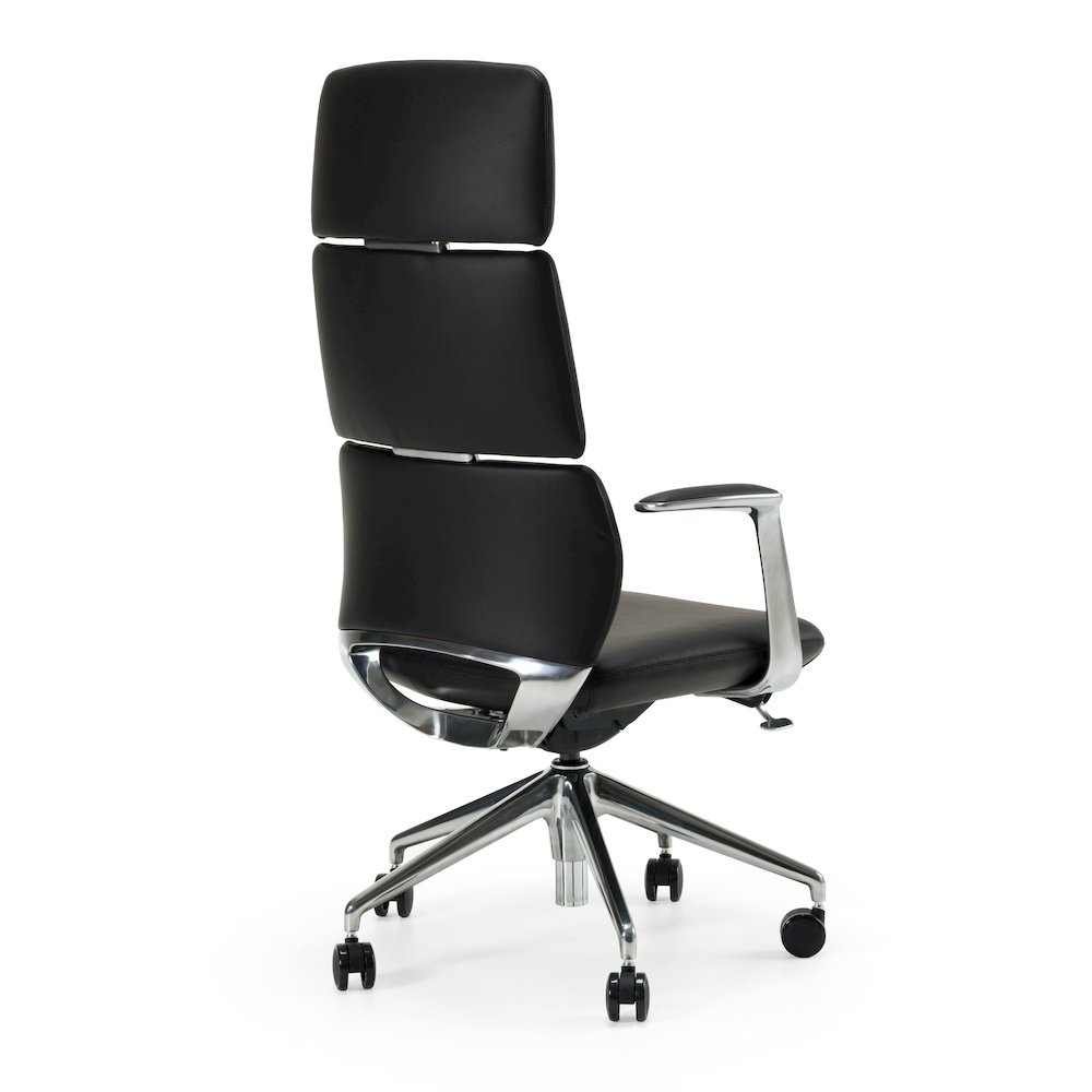 Modrest Clyne - Modern Black Vegan Leather Executive Office Chair. Picture 4