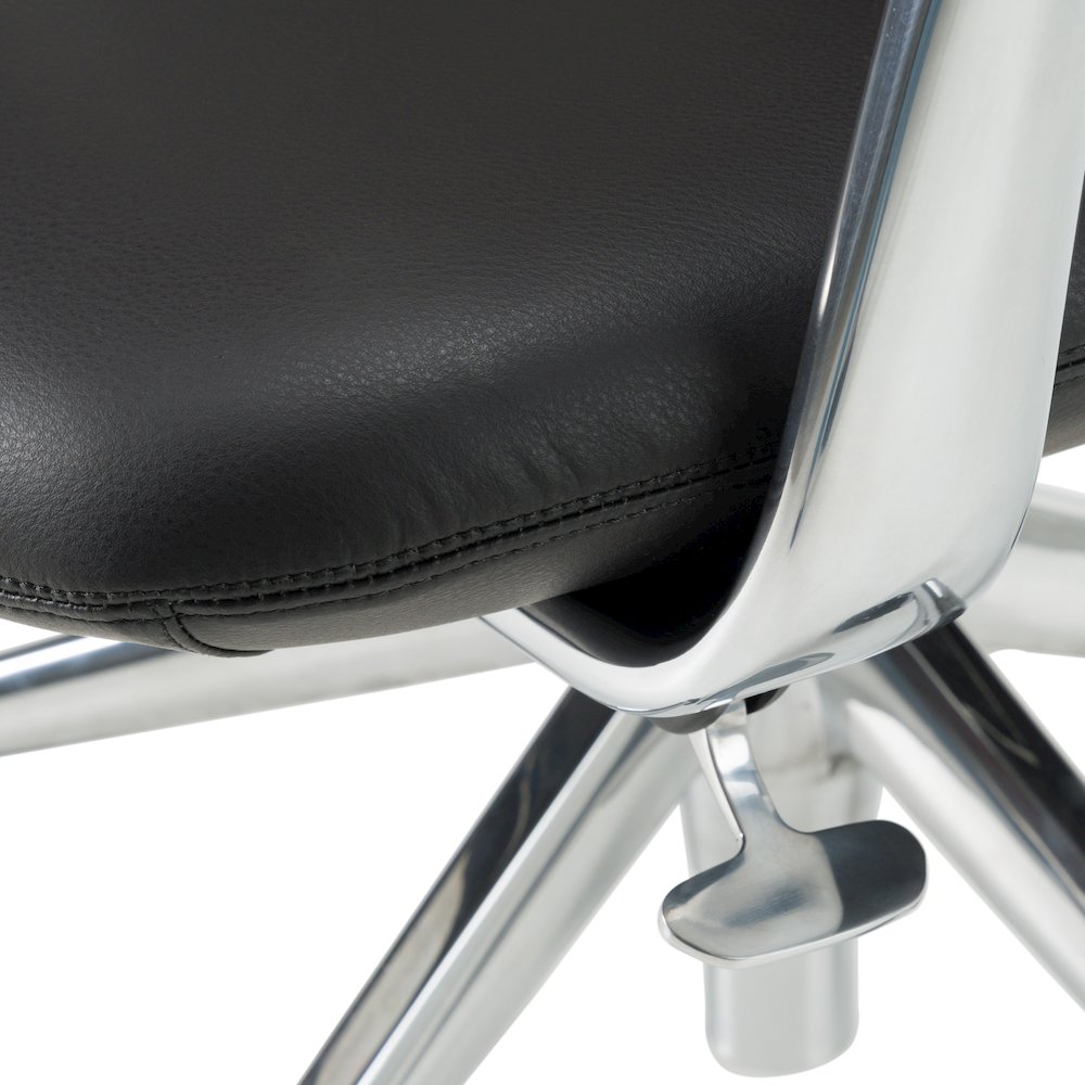 Modrest Clyne - Modern Black Vegan Leather Executive Office Chair. Picture 6