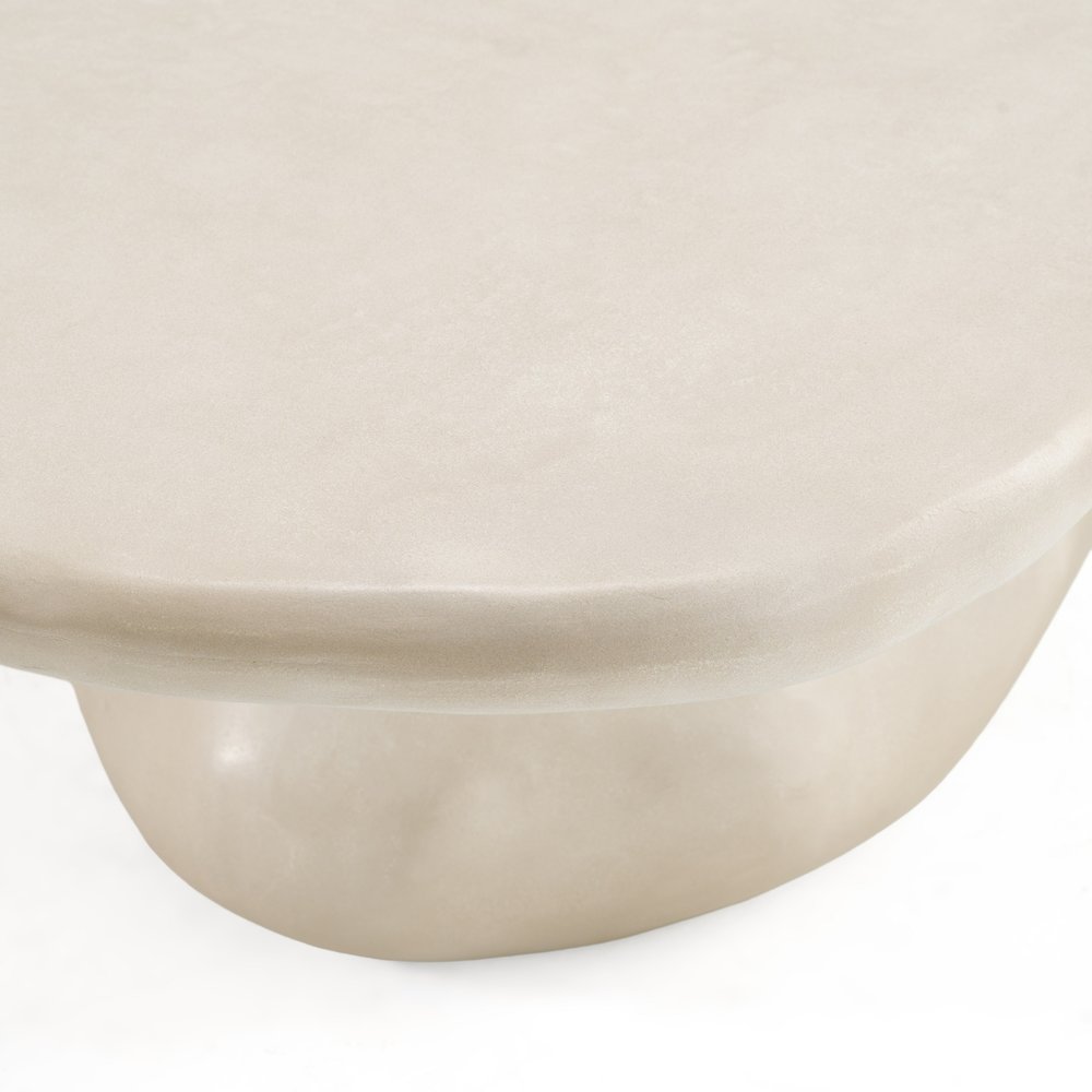 Coates - Modern Beige Concrete Coffee Table. Picture 4