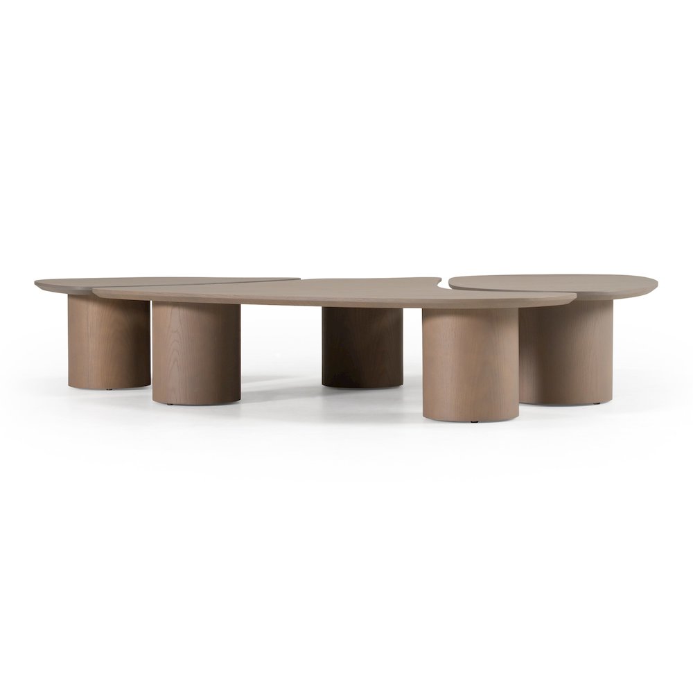Connie - Modern White Oak Nesting Coffee Table Set. Picture 1