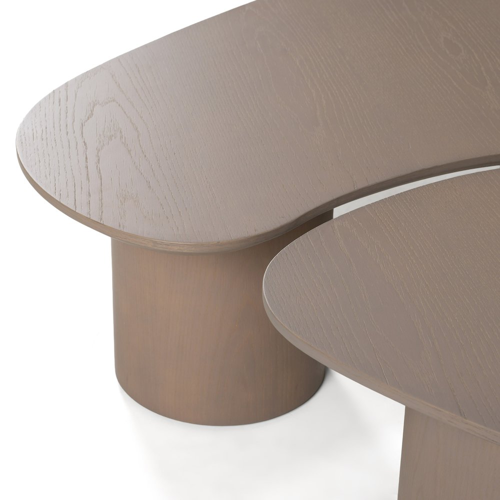 Connie - Modern White Oak Nesting Coffee Table Set. Picture 6