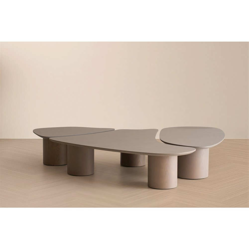Connie - Modern White Oak Nesting Coffee Table Set. Picture 2