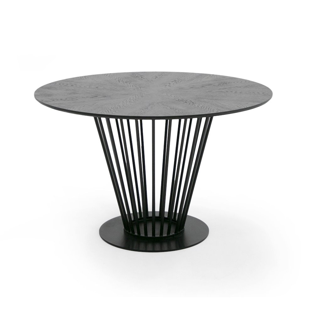 Modrest Conroy - Modern Black Round Dining Table. Picture 3