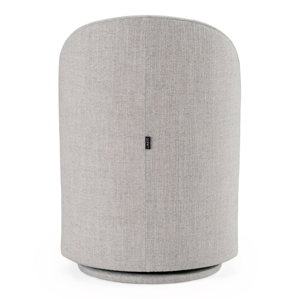 Correa - Modern Light Grey Fabric Swivel Dining Chair. Picture 4