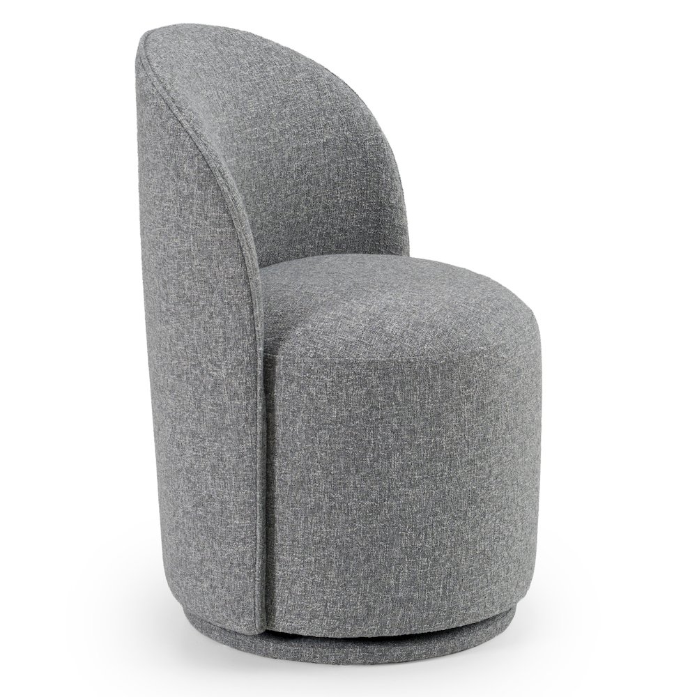 Correa - Modern Grey Fabric Swivel Dining Chair. Picture 1
