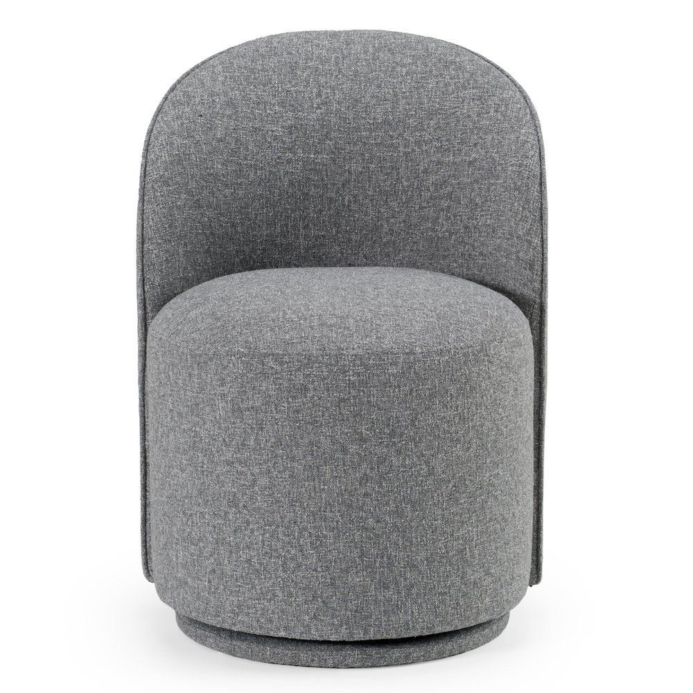Correa - Modern Grey Fabric Swivel Dining Chair. Picture 3
