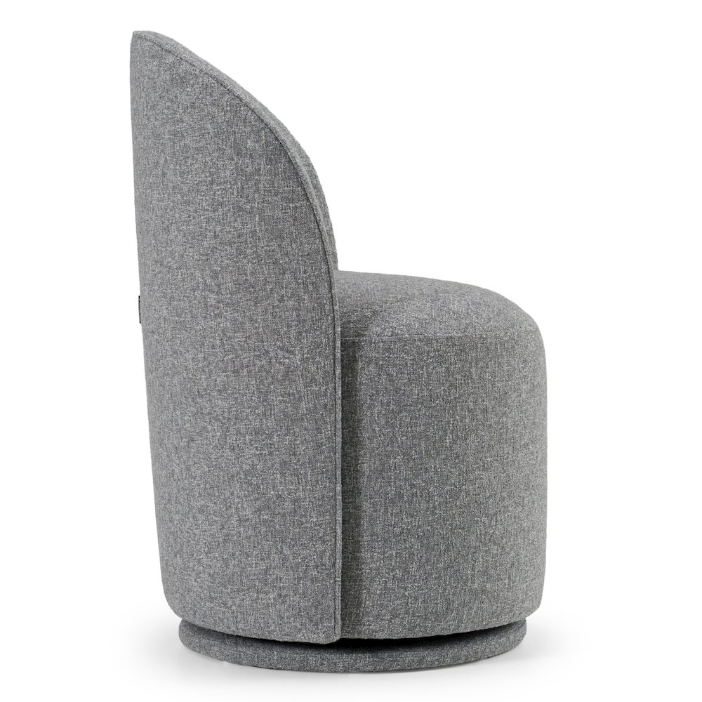 Correa - Modern Grey Fabric Swivel Dining Chair. Picture 4