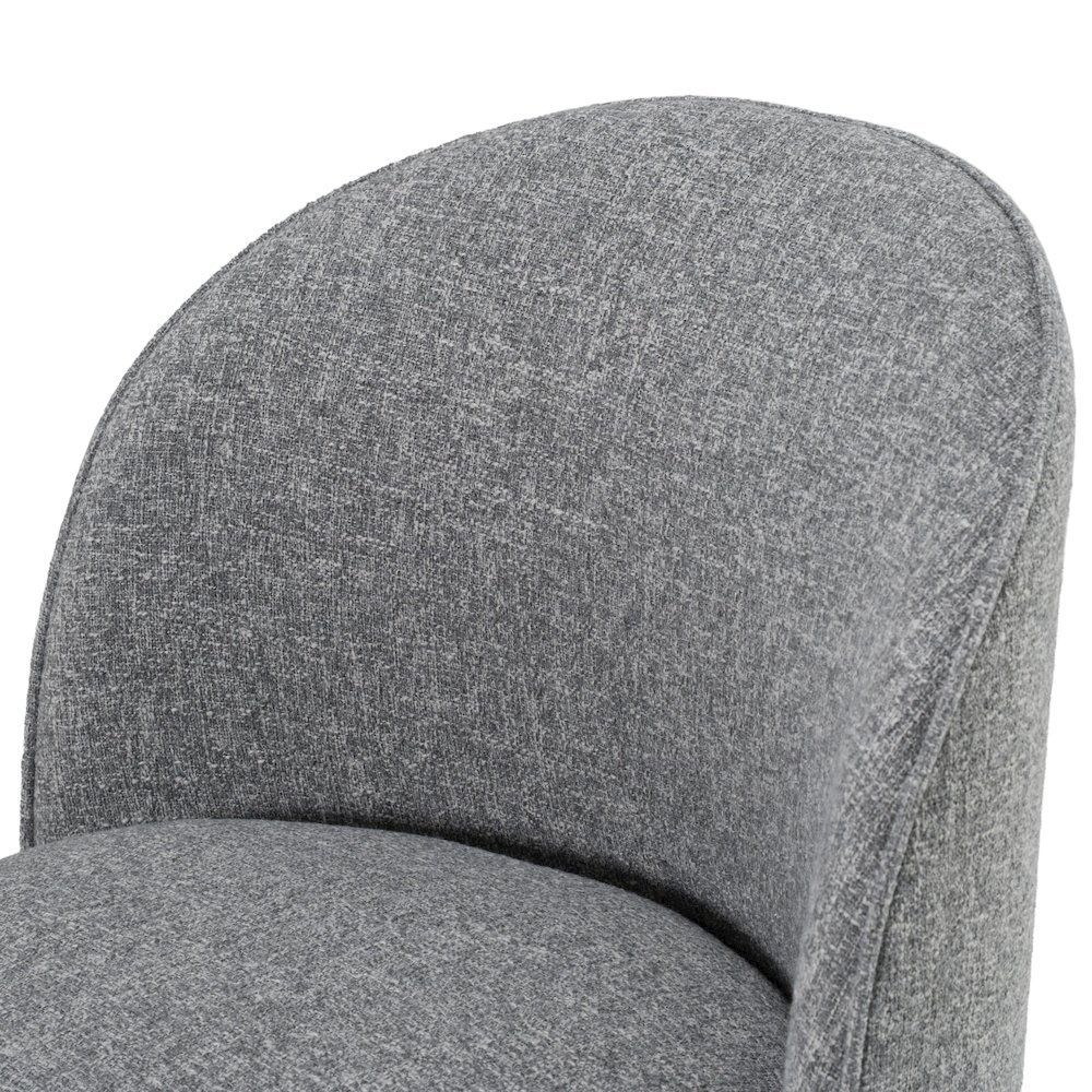 Correa - Modern Grey Fabric Swivel Dining Chair. Picture 6