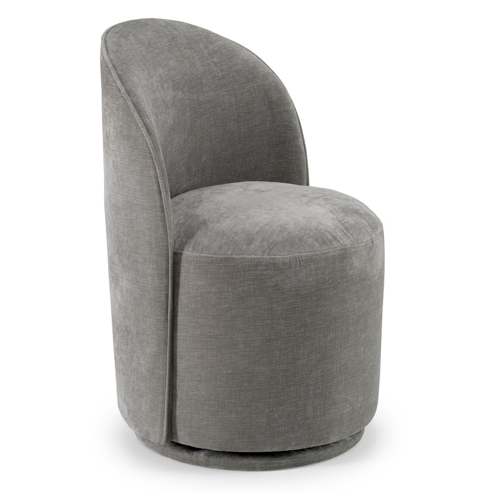 Correa - Modern Dove Grey Fabric Swivel Dining Chair. Picture 1