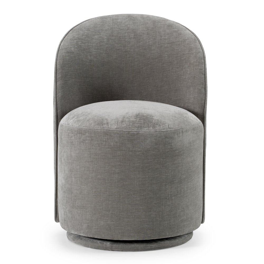 Correa - Modern Dove Grey Fabric Swivel Dining Chair. Picture 3