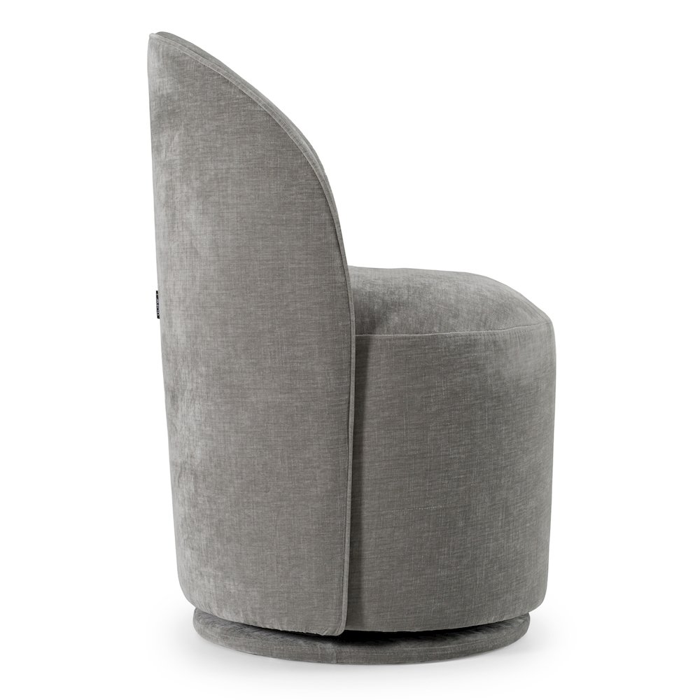 Correa - Modern Dove Grey Fabric Swivel Dining Chair. Picture 4