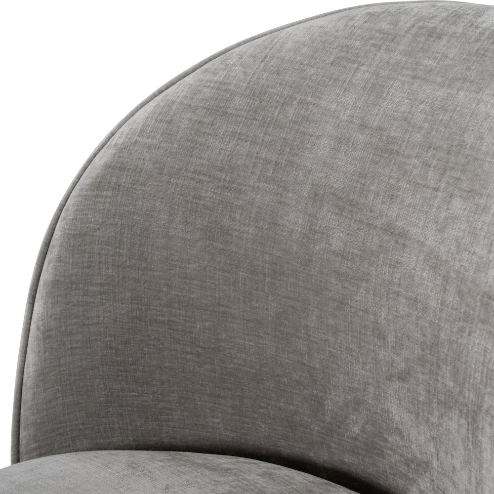 Correa - Modern Dove Grey Fabric Swivel Dining Chair. Picture 6