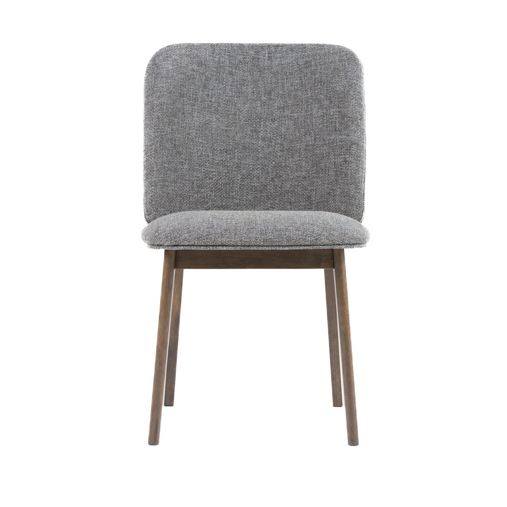 Mid-Century Modern Grey Fabric + Wenge Dining Chair (Set of 2). Picture 4