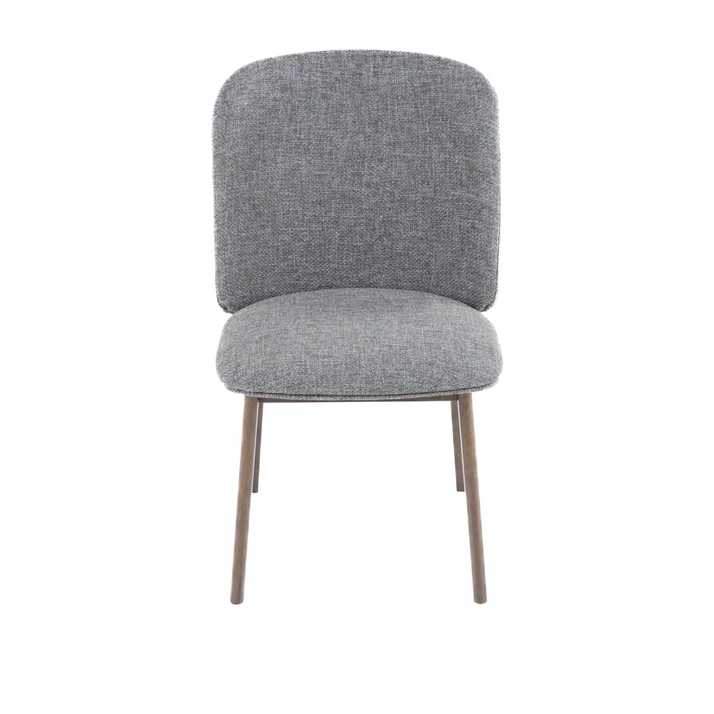 Mid-Century Modern Grey Fabric + Wenge Dining Chair (Set of 2). Picture 13