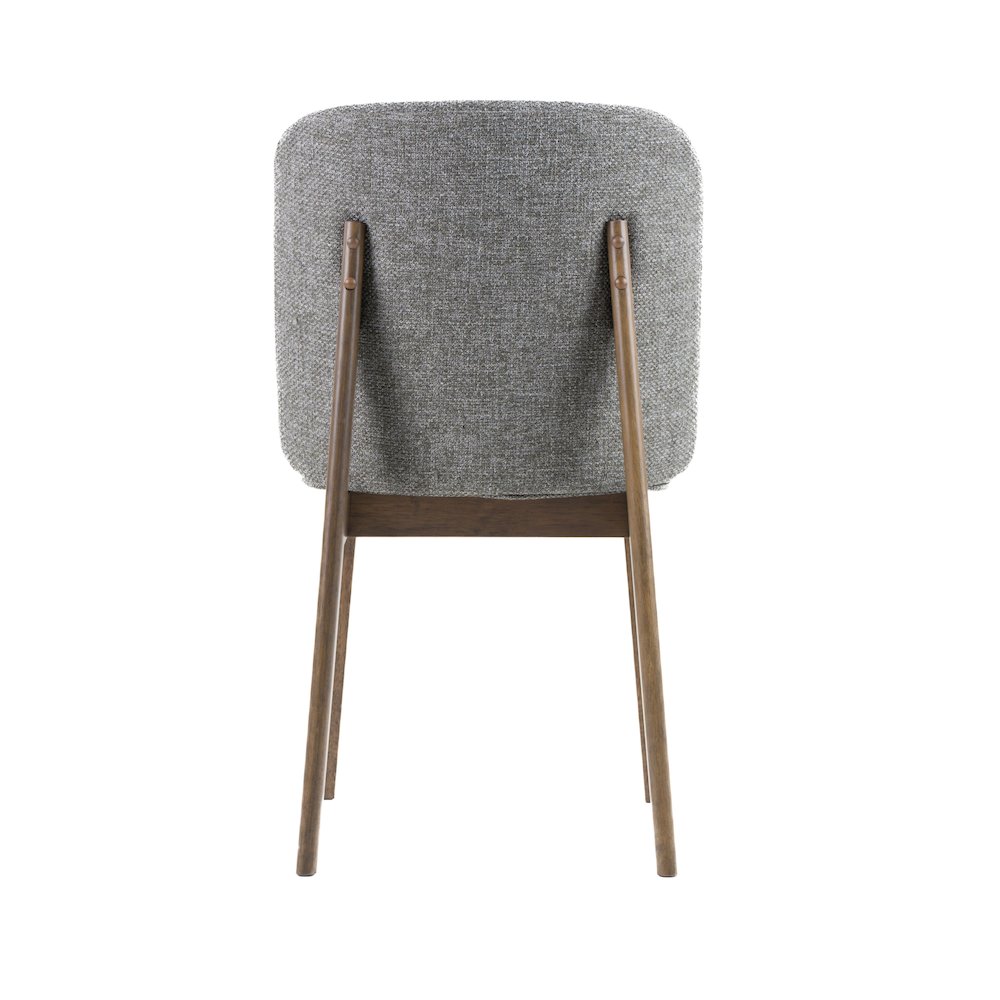 Mid-Century Modern Grey Fabric + Wenge Dining Chair (Set of 2). Picture 8