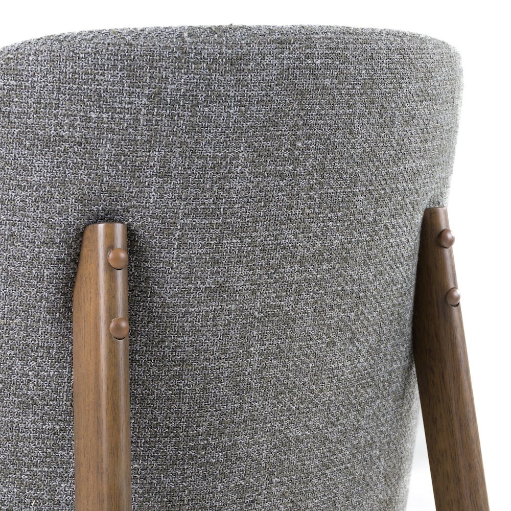 Mid-Century Modern Grey Fabric + Wenge Dining Chair (Set of 2). Picture 10