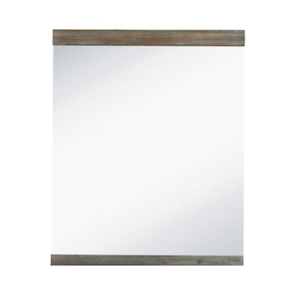Modrest Daisy Mid-Century Dark Acacia Mirror. Picture 1