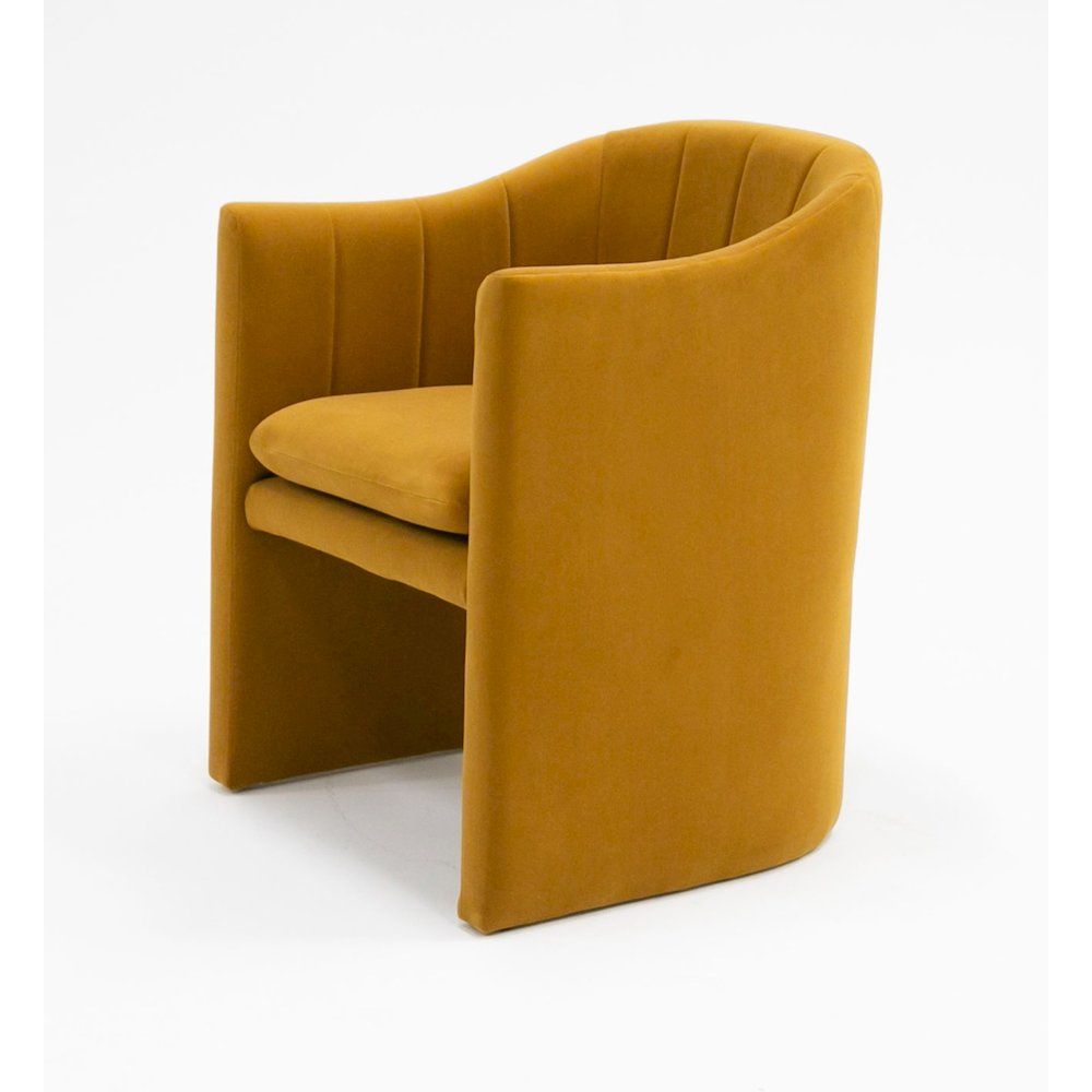 Modrest Danube - Modern Burnt Orange Fabric Dining Chair. Picture 1