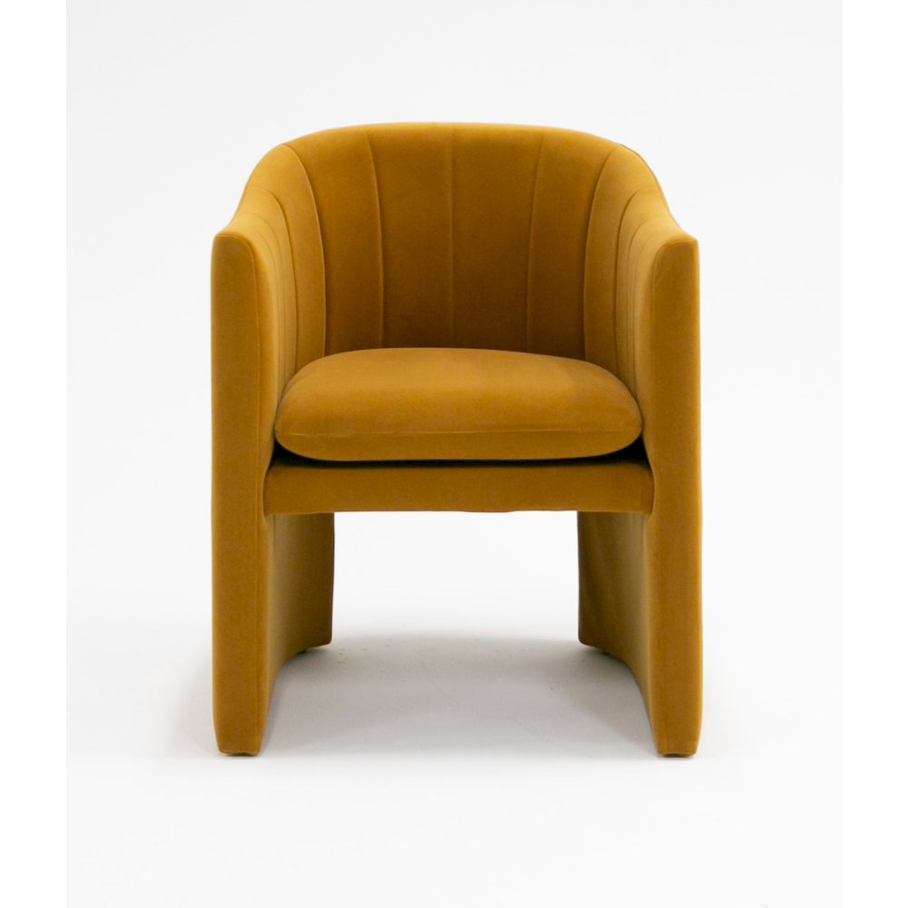 Modrest Danube - Modern Burnt Orange Fabric Dining Chair. Picture 2