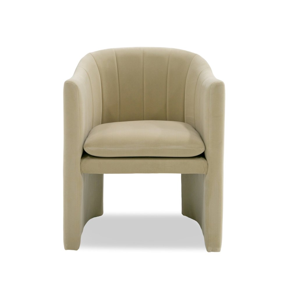 Modrest Danube - Modern Beige Fabric Dining Chair. Picture 1