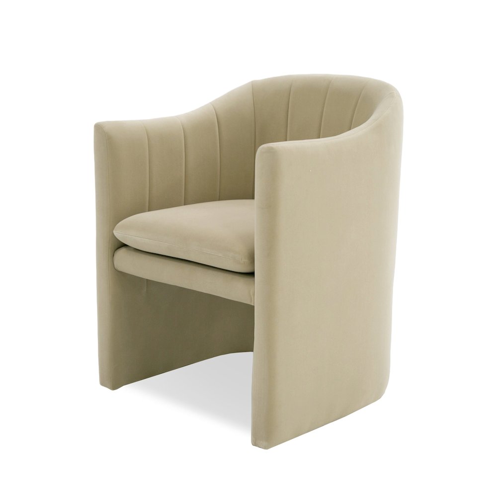 Modrest Danube - Modern Beige Fabric Dining Chair. Picture 2