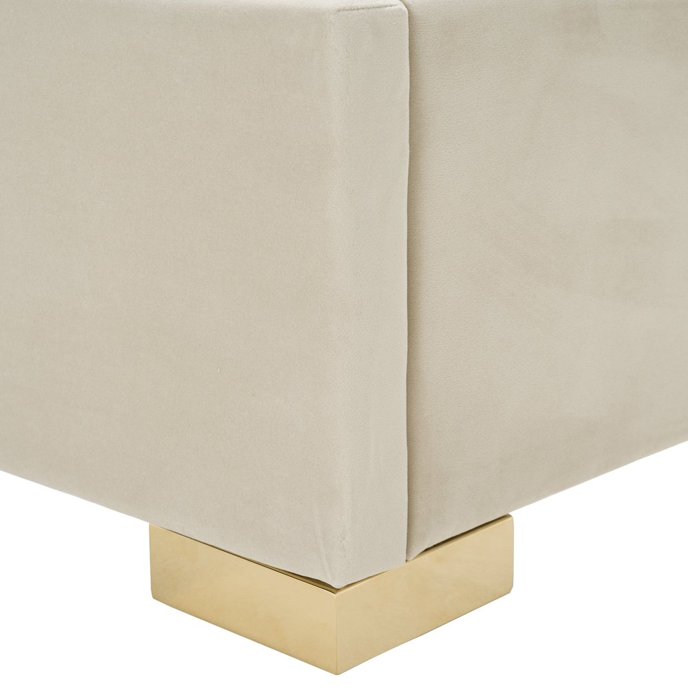 Modrest Daystar - Queen Modern Beige and Gold Bed. Picture 8