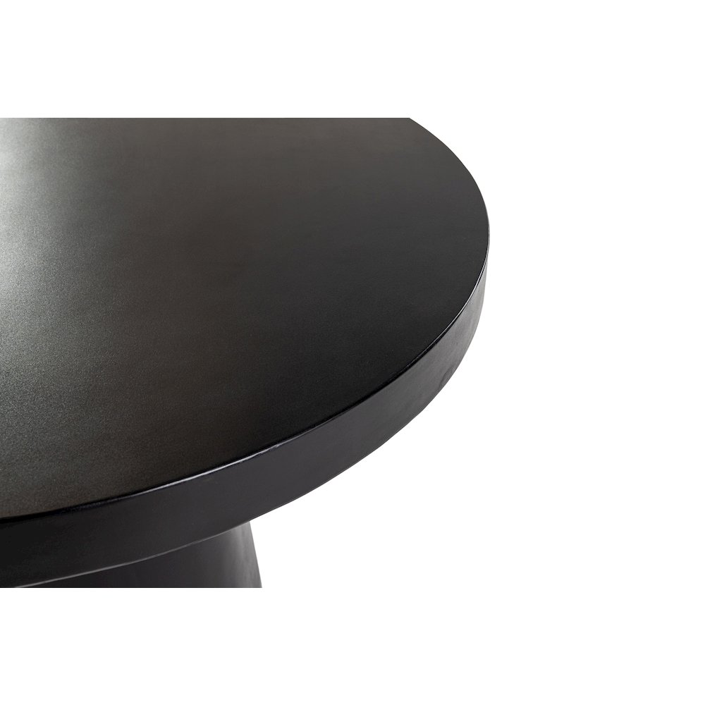 Modrest Desoto - Modern Black Concrete Round Dining Table. Picture 4