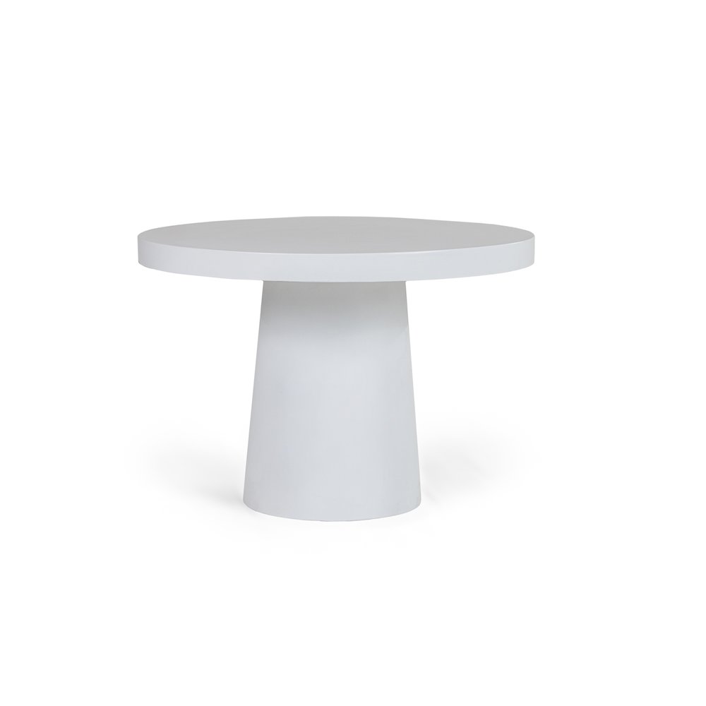Modrest Desoto - Modern White Concrete Round Dining Table. Picture 1