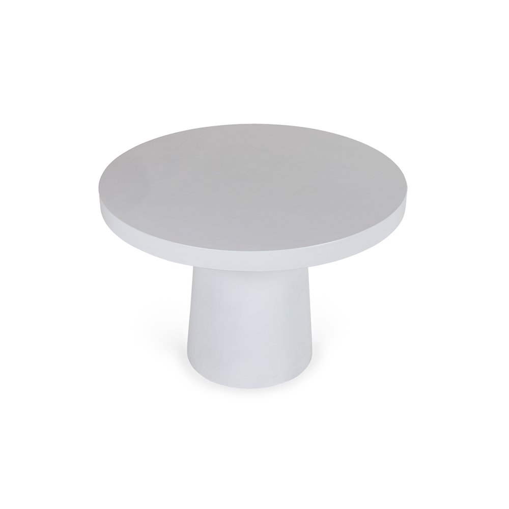 Modrest Desoto - Modern White Concrete Round Dining Table. Picture 4