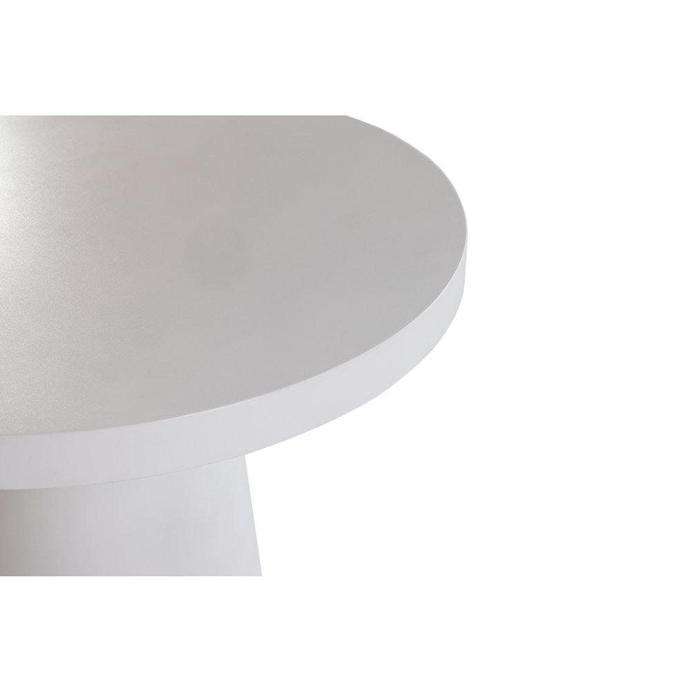 Modrest Desoto - Modern White Concrete Round Dining Table. Picture 5