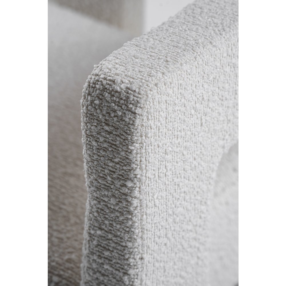 Modrest Drea - Modern White Fabric Dining Chair. Picture 2