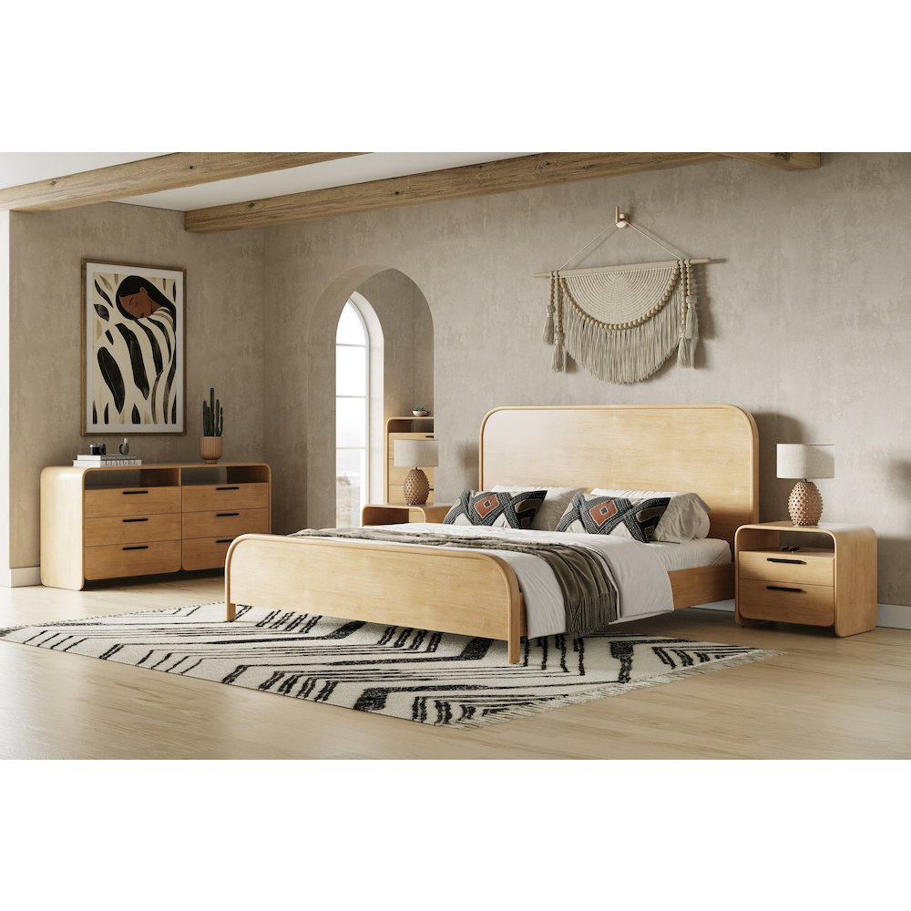 Dresden - Modern Natural Acacia Dresser. Picture 9