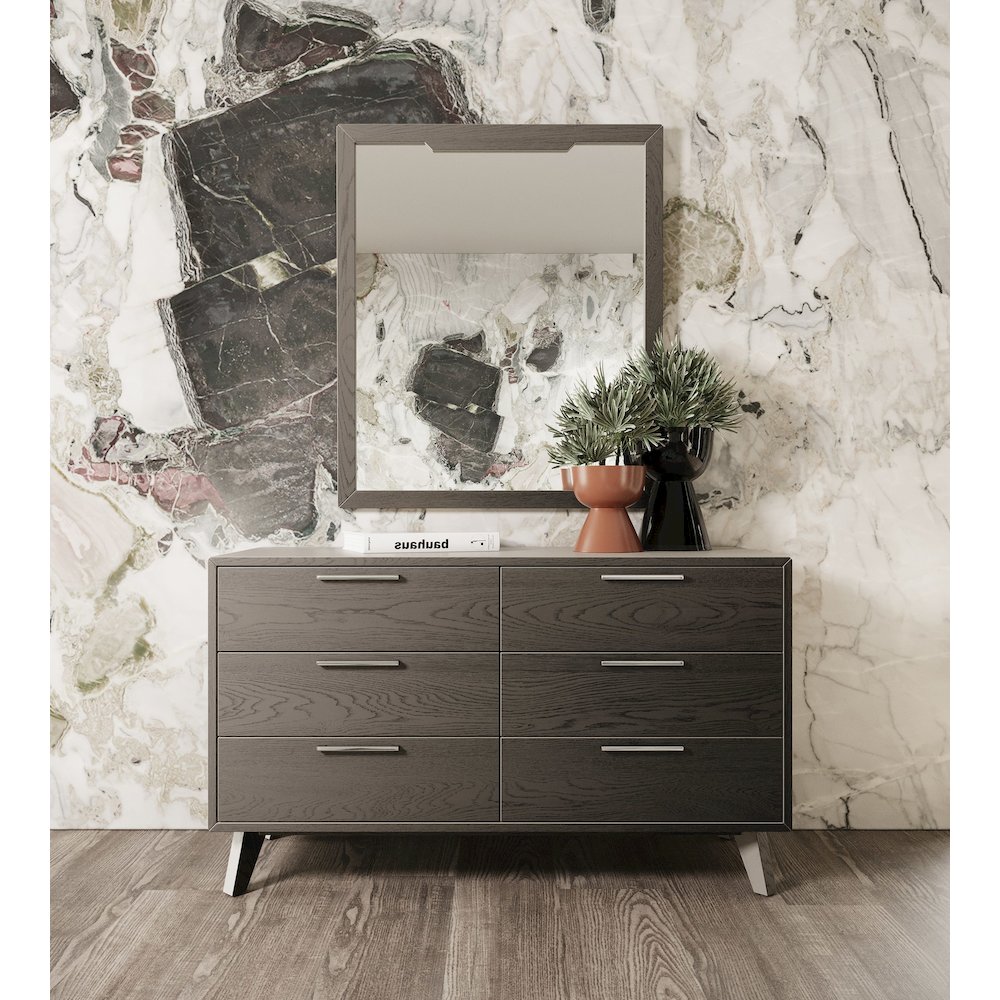 Nova Domus Soria Modern Grey Wash Mirror. Picture 5