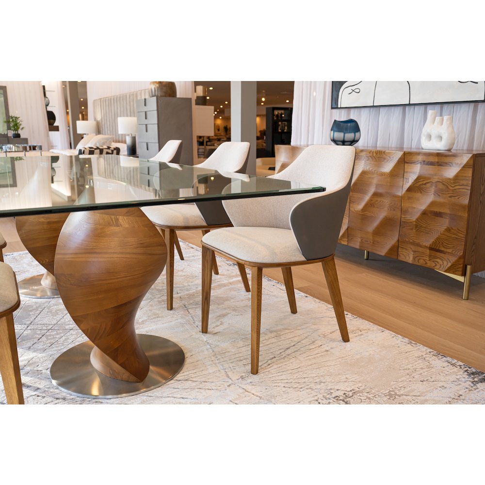 Modrest Megan Modern Beige & Grey Dining Chair. Picture 8