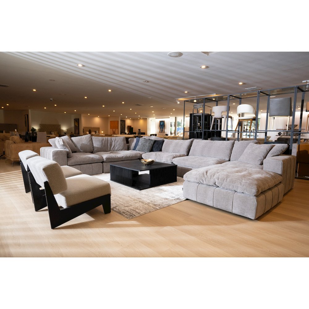 Divani Casa Vicki - Modern Grey Fabric Modular Sectional Sofa + Ottoman. Picture 8