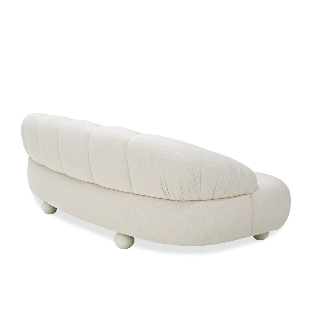 Divani Casa Duran - Contemporary White Fabric Loveseat Sofa. Picture 4
